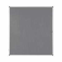 Bi-Office Enclore Display Case Grey Felt Acrylic Aluminium Frame 20xA4 VT740103150