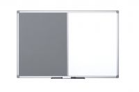 Bi-Office Maya Combination Board Grey Felt/Magnetic Whiteboard Aluminium Frame 1800x1200mm - XA2728170
