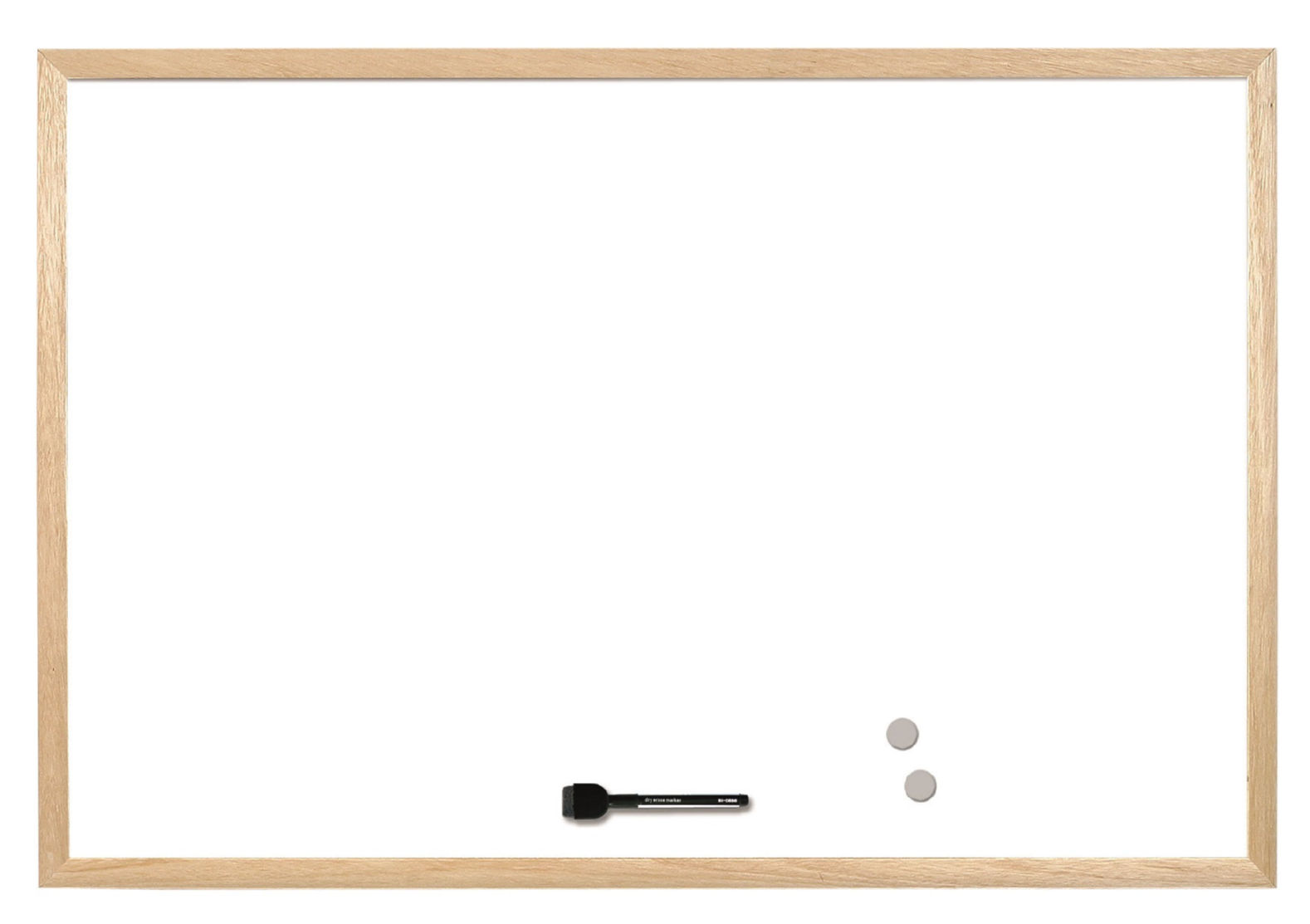 Whiteboard Magnetic Wooden Frame 40x30cm