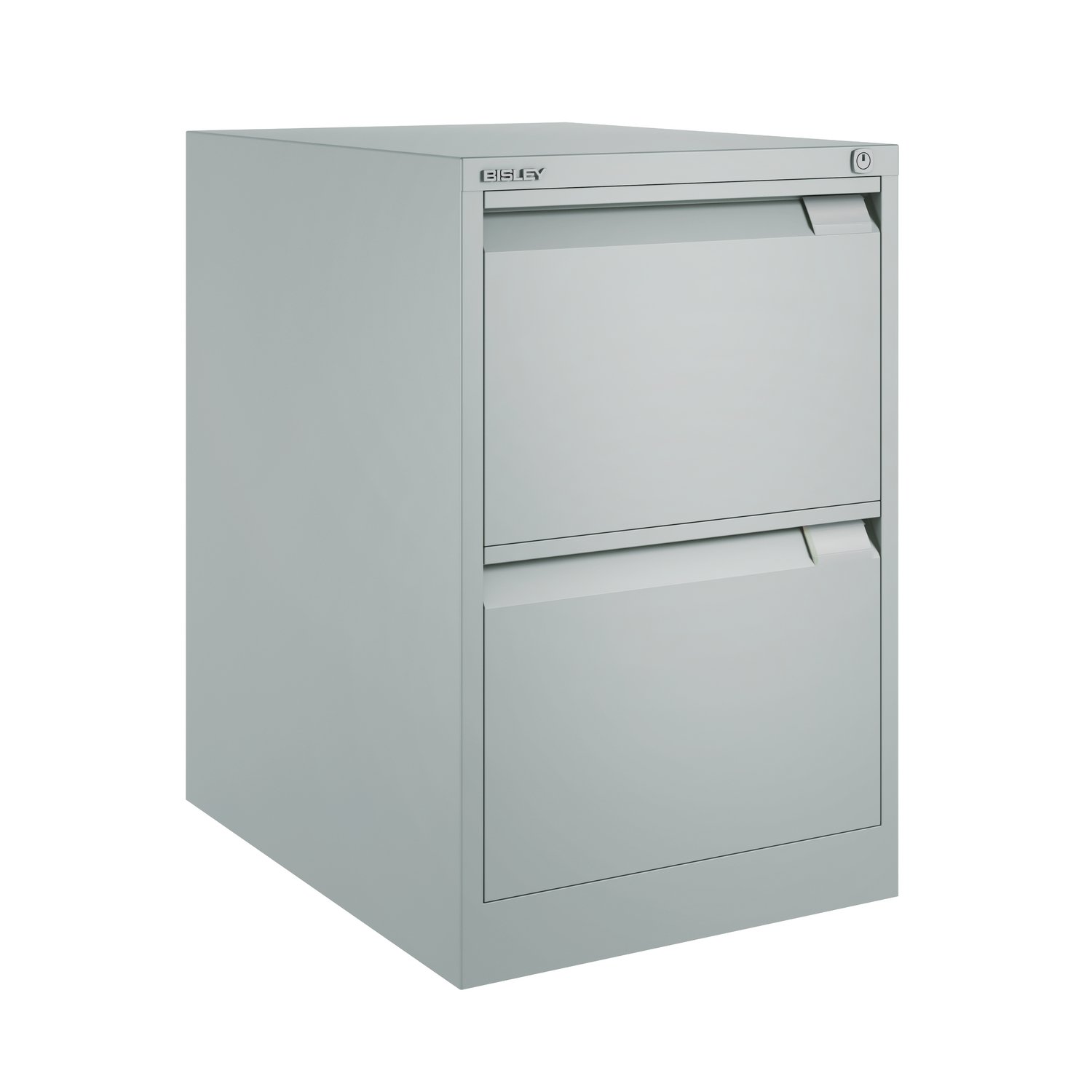 BS Filing Cabinet (Foolscap) Flush Front with Two Drawer 470Wx711Hx622D - Goose Grey