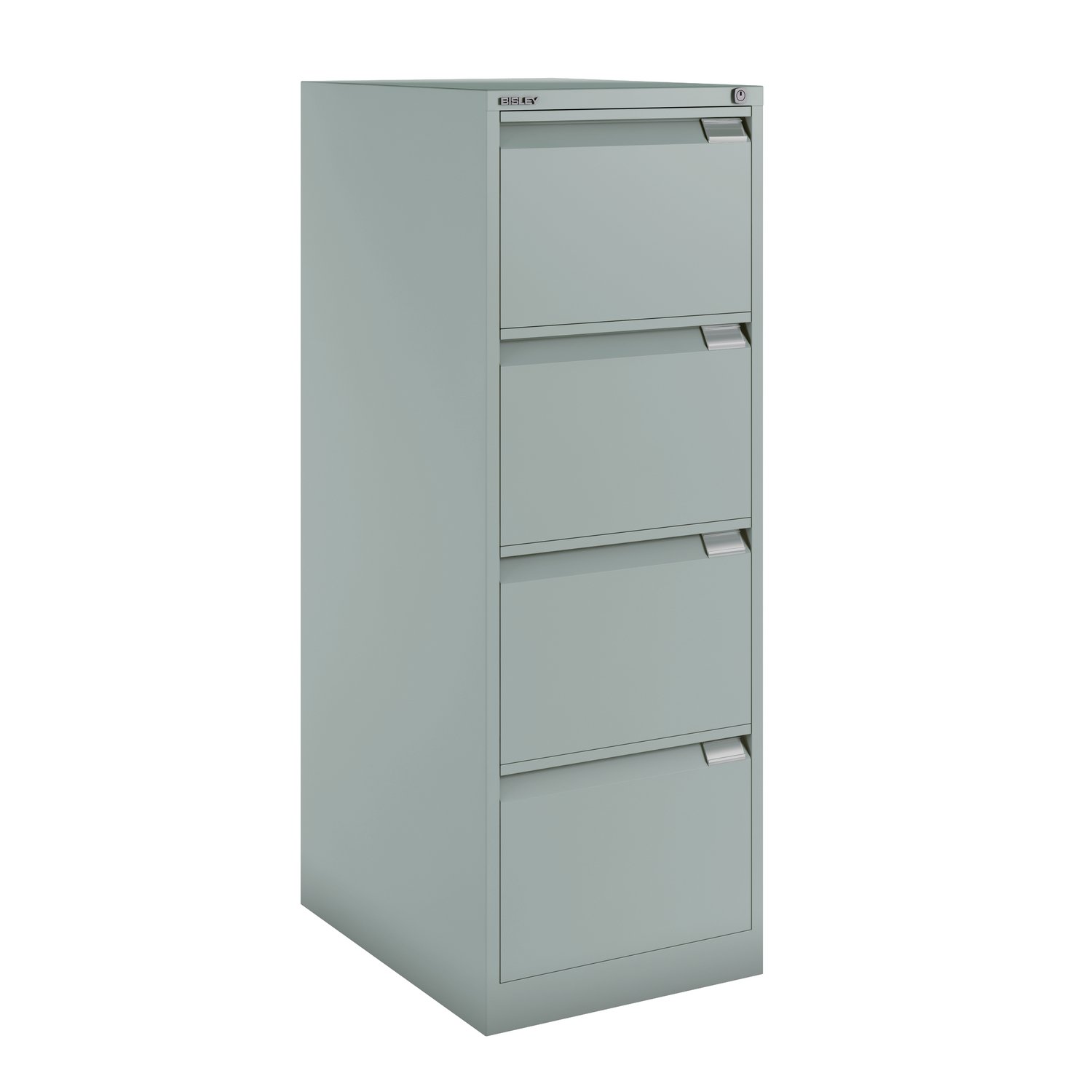 BS Filing Cabinet (Foolscap) Flush Front with Four Drawer 470Wx1321Hx622D - Goose Grey
