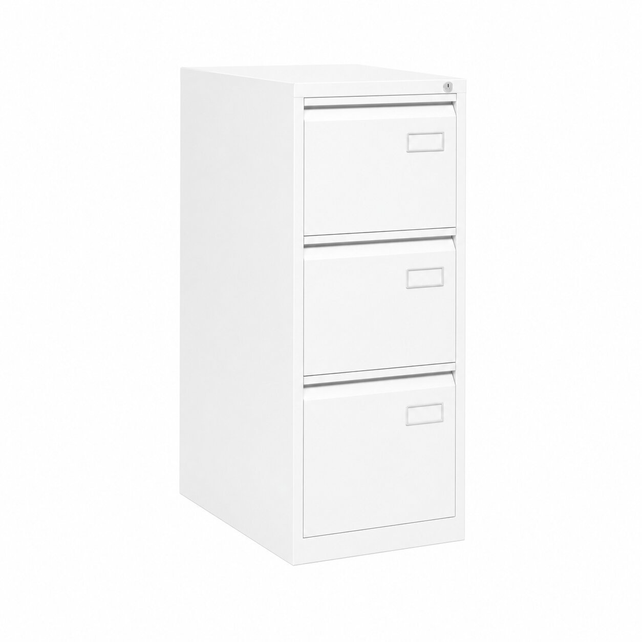 AOC Filing Cabinet (Foolscap) Flush Front with Three Drawer 470Wx1016Hx622D - Traffic White