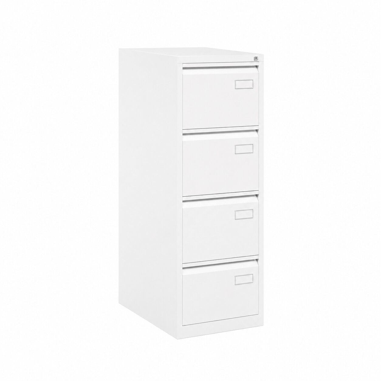 AOC Filing Cabinet (Foolscap) Flush Front with Four Drawer 470Wx1321Hx622D - White
