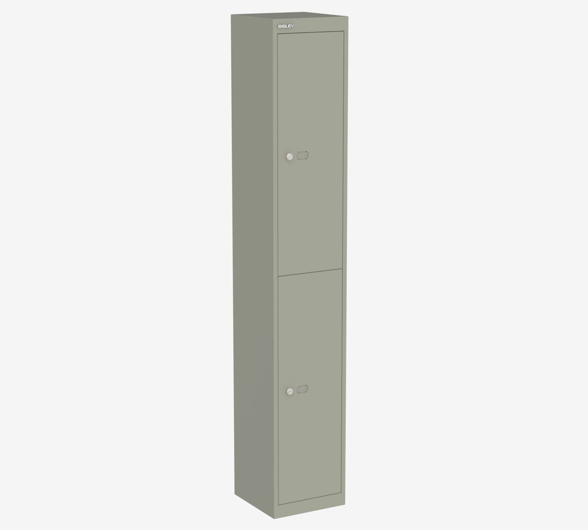 Bisley Locker with 2 doors 1802mmHx305mmDx305mmW - Goose grey 