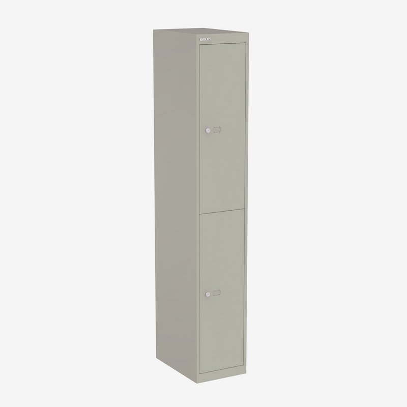 Bisley Locker with 2 doors 1802mmHx457mmDx305mmW - Goose grey 