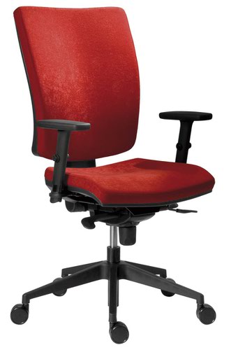 Operative chair with synchro mechanism, polypropylene back with shaped foamed polyurethane padding and a height adjustable lockable system
