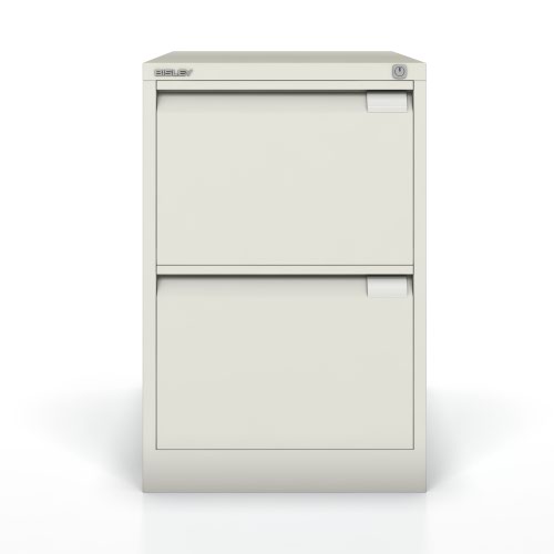 BS Filing Cabinet (Foolscap) Flush Front with Two Drawer 470Wx711Hx622D - Goose Grey