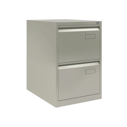 AOC Filing Cabinet (Foolscap) Flush Front with Two Drawer 470Wx711Hx622D - Goose Grey