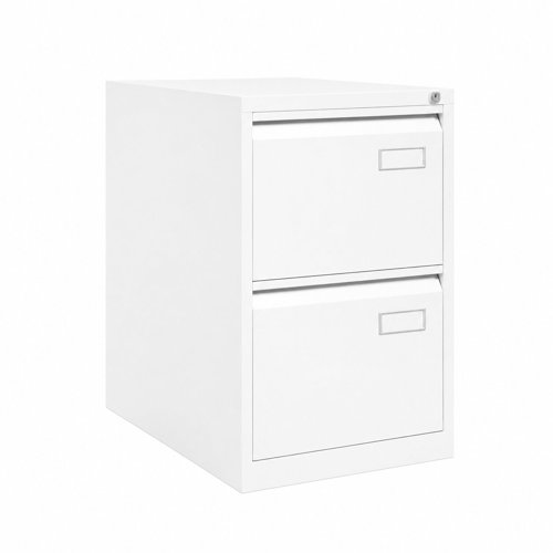 AOC Filing Cabinet (Foolscap) Flush Front with Two Drawer 470Wx711Hx622D - Traffic White