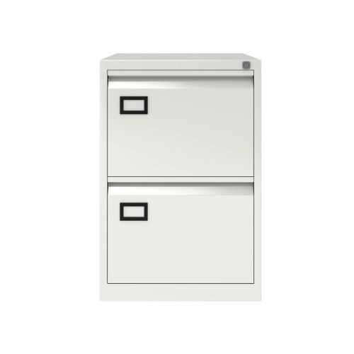 AOC Filing Cabinet (Foolscap) Flush Front with Two Drawer 470Wx711Hx622D - Traffic White