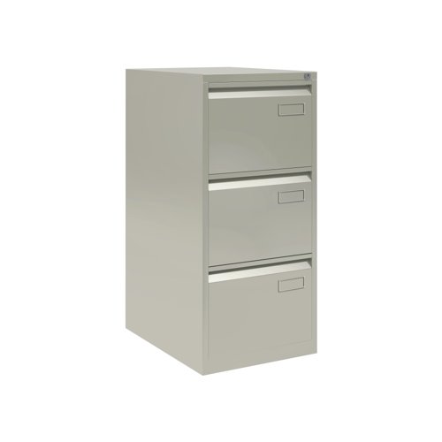 AOC Filing Cabinet (Foolscap) Flush Front with Three Drawer 470Wx1016Hx622D - Goose Grey