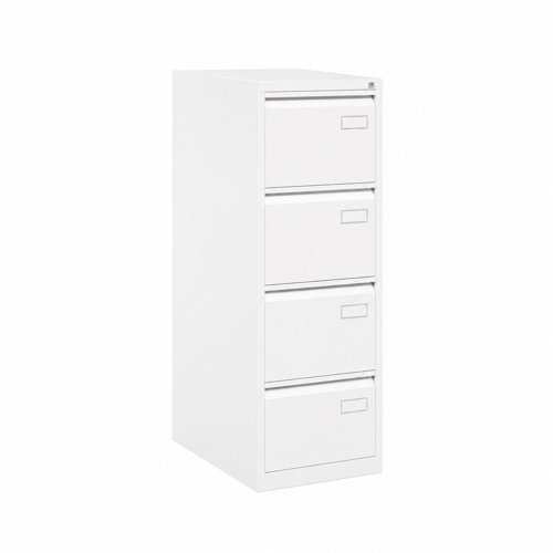 AOC Filing Cabinet (Foolscap) Flush Front with Four Drawer 470Wx1321Hx622D - White
