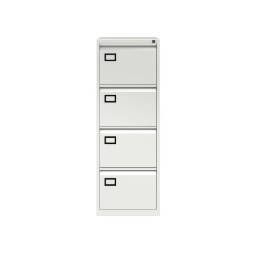 AOC Filing Cabinet (Foolscap) Flush Front with Four Drawer 470Wx1321Hx622D - White