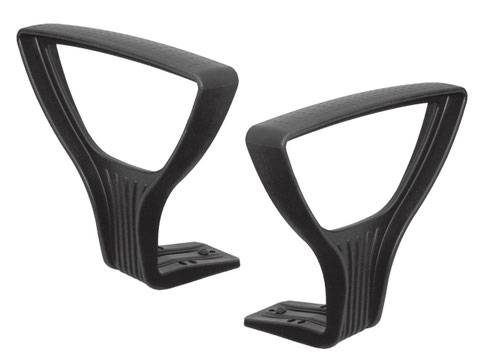 Fixed Closed Armrests in black