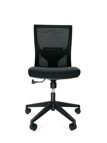 Vienna Lite black mesh back task chair with synchro mechanism in black fabric seat with black nylon base