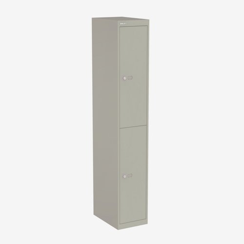 Bisley Locker with 2 doors 1802mmHx457mmDx305mmW - Goose grey 