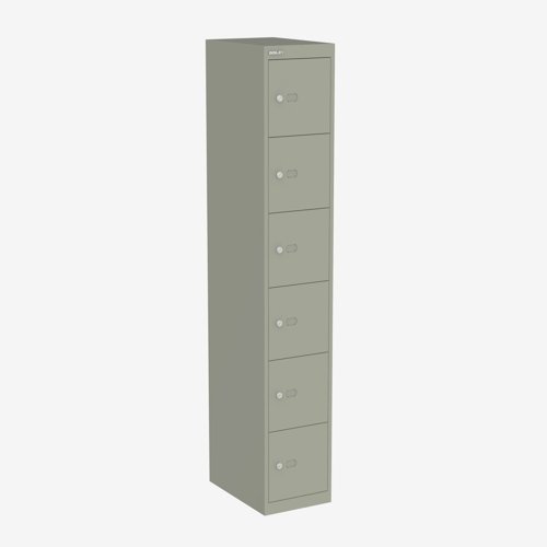 Bisley Locker with 6 doors 1802mmHx457mmDx305mmW - Goose grey 