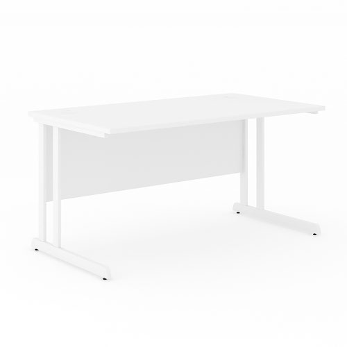 Optima C Cantilever Supplementary Desk 1200Wx600Dx720H white top and white frame 