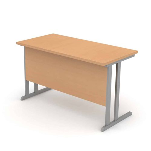 Optima C Cantilever Supplementary Desk 1200Wx600Dx720H white top and silver frame 