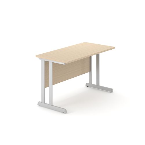 Optima C Cantilever Supplementary Desk 1000Wx600Dx720H white top and silver frame 