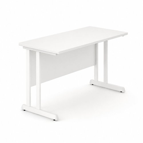 Optima C Cantilever Supplementary Desk 800Wx600Dx720H White Top and White Frame 