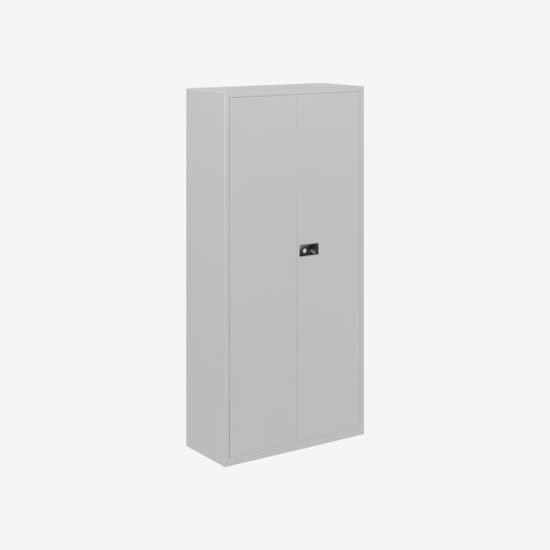 Economy Stationery Cupboard 1950X914X400 with 3 light grey shelves - Goose Grey