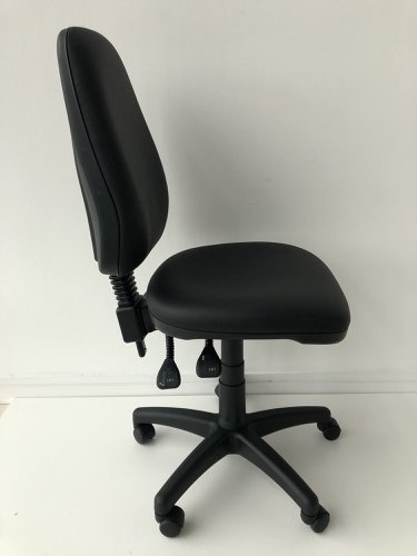 Mistral high back height adjustable office chair 2 Lever in black fabric