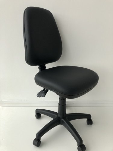 Mistral high back height adjustable office chair 2 Lever in black fabric