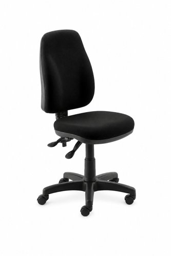 Mistral high back height adjustable office chair 2 Lever in black fabric