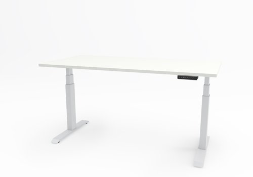 Move Sit Stand Twin Motor Desk 1200x800 White top with White Frame