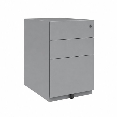 Note Mobile Underdesk Pedestal 2 stationery 1 file drawers 645mmHx420mmWx565mmD Silver finish