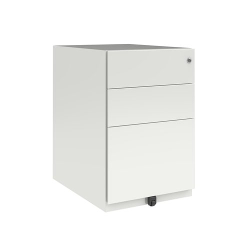 Note Mobile Underdesk Pedestal 2 stationery 1 file drawers 645mmHx420mmWx565mmD Traffic White finish