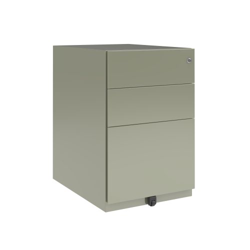 Note Mobile Underdesk  Pedestal 2 stationery 1 file drawers 651mmHx420mmWx565mmD with 6mm decorative top goose grey  finish