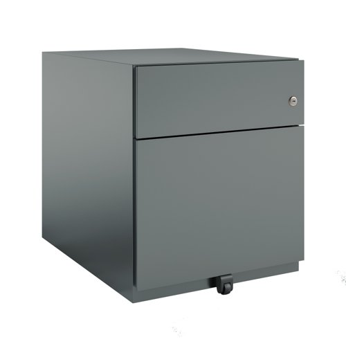 Note Mobile Underdesk Pedestal 1 stationery 1 file drawers 495mmHx420mmWx565mmD Silver finish