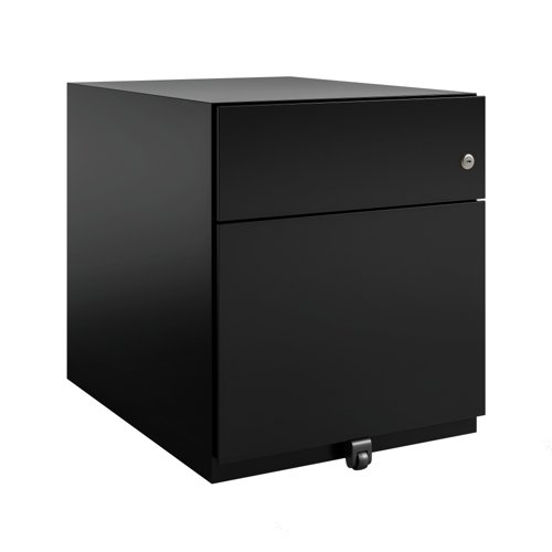 Note Mobile Underdesk Pedestal 1 stationery 1 file drawers 495mmHx420mmWx565mmD Black finish