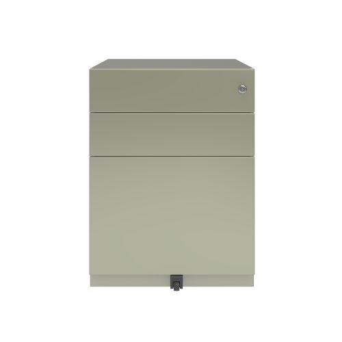 Note Mobile Underdesk  Pedestal 2 intermediate 1 file drawers 571mmHx420mmWx565mmD with 6mm decorative top goose grey finish