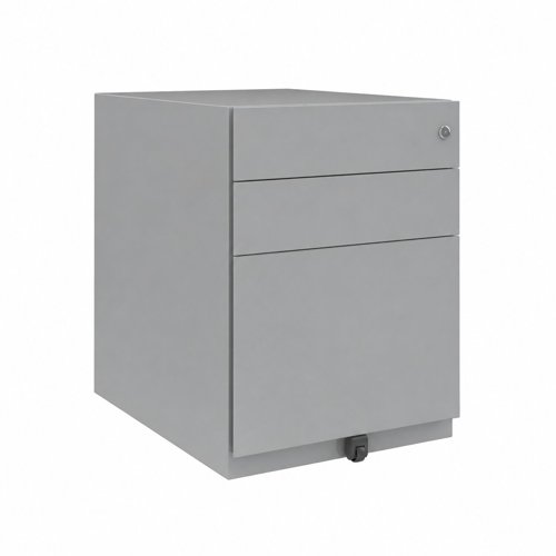 Note Mobile Underdesk Pedestal 2 intermediate 1 file drawers 565mmHx420mmWx565mmD Silver finish