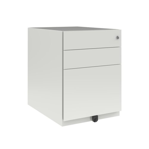 Note Mobile Underdesk Pedestal 2 intermediate 1 file drawers 565mmHx420mmWx565mmD Traffic White finish
