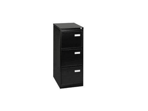 Bisley Filing Cabinet with 3 Lockable Drawers PSF3 470Wx622Dx1016H Black
