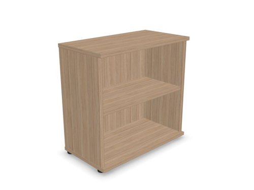UNI Open Bookcase Melamine Cabinet with one shelf 754Hx425Dx800W OAK finish