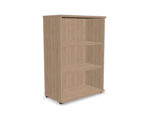 UNI Open Bookcase Melamine Cabinet with one shelf 1120Hx425Dx800W OAK finish