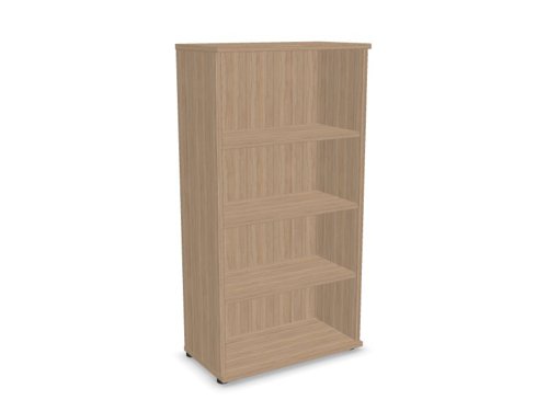 UNI Open Bookcase Melamine Cabinet with one shelf 1508Hx425Dx800W OAK finish