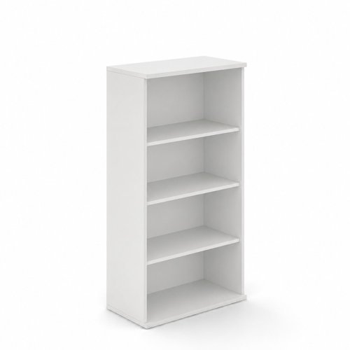 UNI Open Bookcase Melamine Cabinet with three shelves 1508Hx425Dx800W White finish