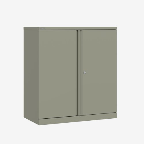 Essentials Two Door Cupboard Supplied Empty 914Wx1000Hx470D in Goose Grey Finish