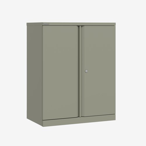 Essentials Two Door Cupboard Supplied Empty 1000Wx1000Hx470D in Goose Grey Finish