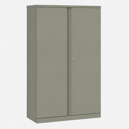 Essentials Two Door Cupboard Supplied Empty 1000Wx1570Hx470D in Goose Grey Finish