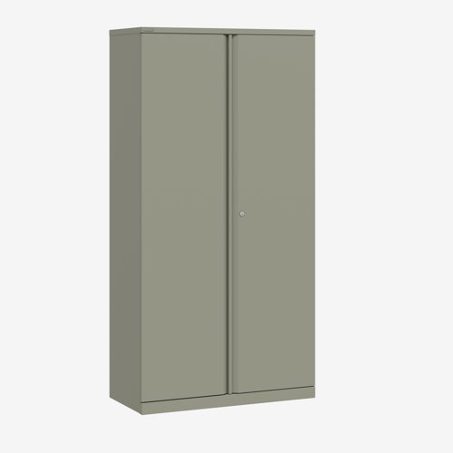 Essentials Two Door Cupboard Supplied Empty 1000Wx1970Hx470D in Goose Grey Finish