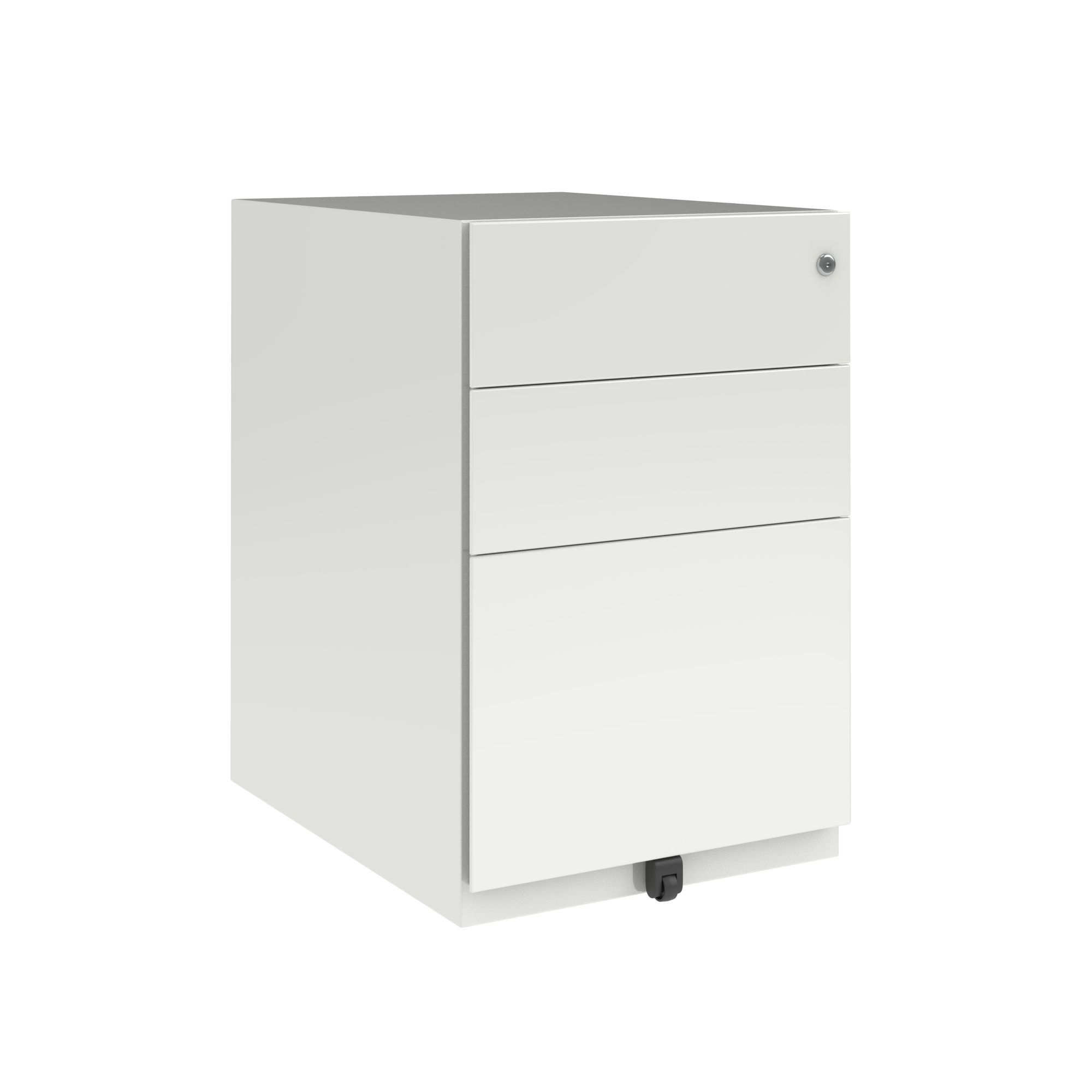 Note Mobile Underdesk Pedestal 2 stationery 1 file drawers 645mmHx420mmWx565mmD Traffic White finish