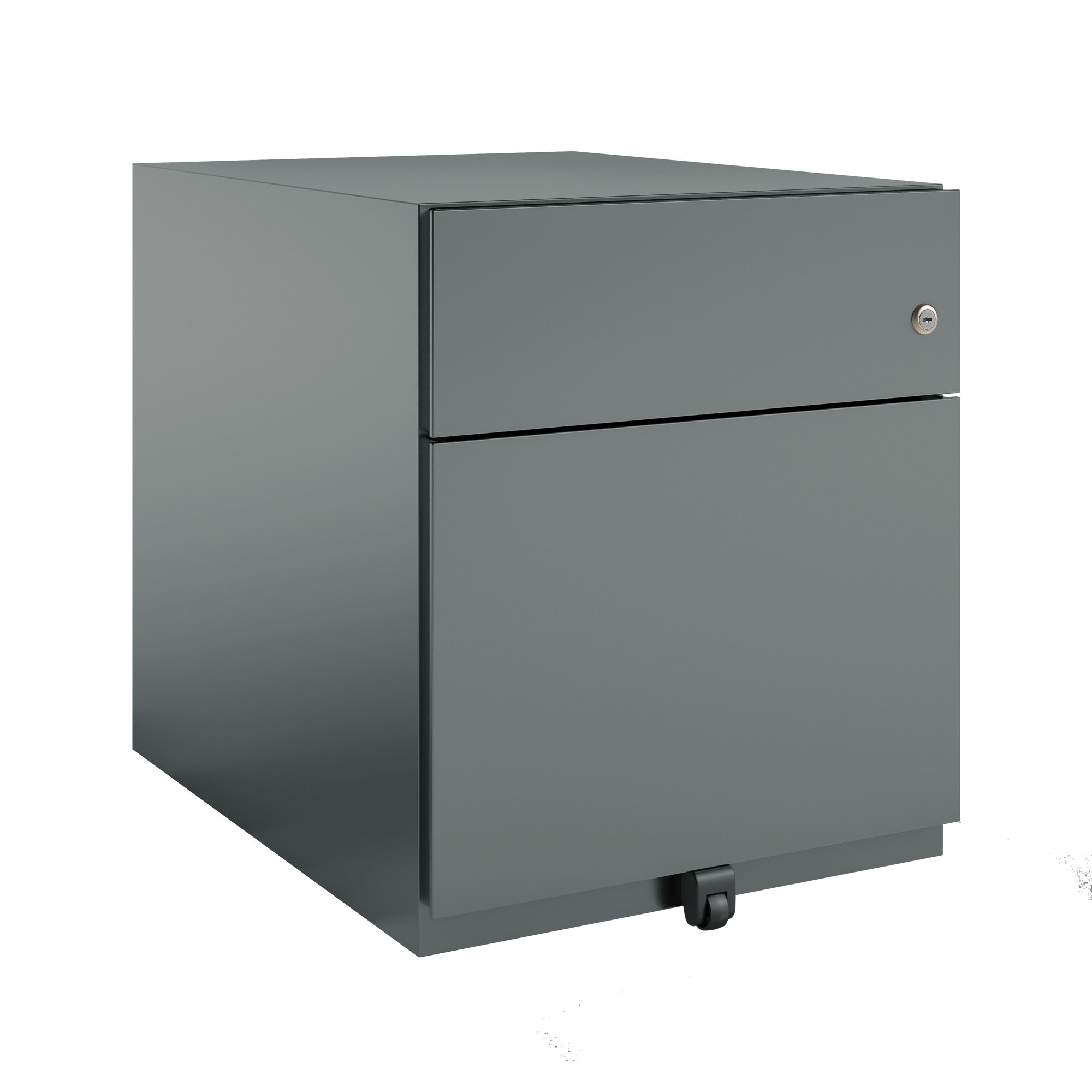 Note Mobile Underdesk Pedestal 1 stationery 1 file drawers 495mmHx420mmWx565mmD Silver finish
