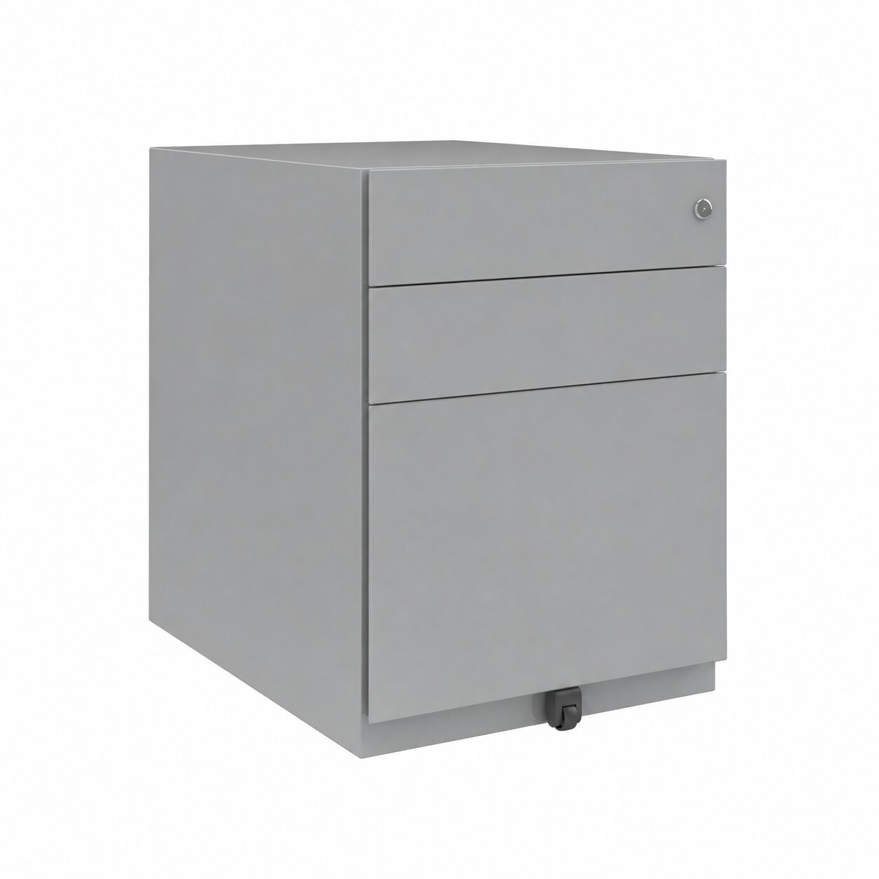 Note Mobile Underdesk Pedestal 2 intermediate 1 file drawers 565mmHx420mmWx565mmD Silver finish